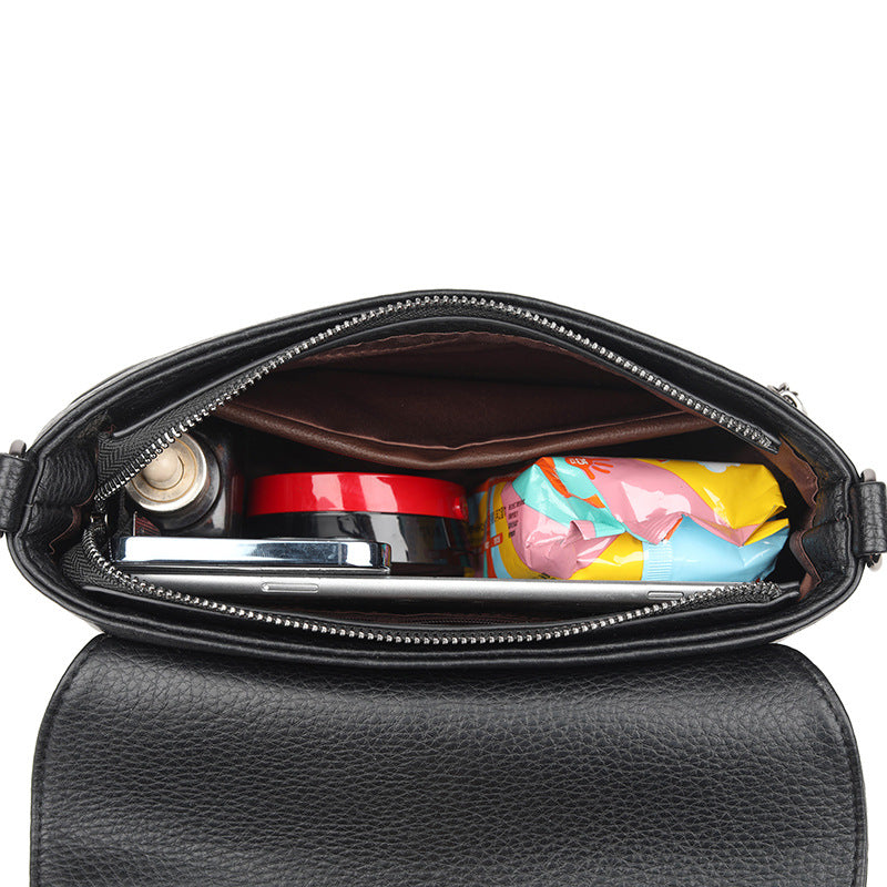 Women's Fashion Mother Texture Soft Leather Graceful Crossbody Bags