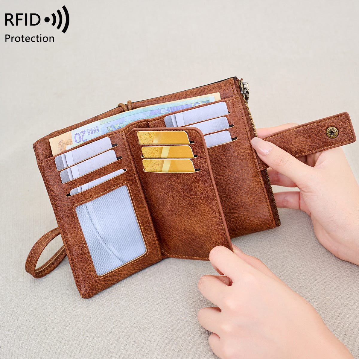 Women's Swiping Off Short Style Vintage Ladies Wallet