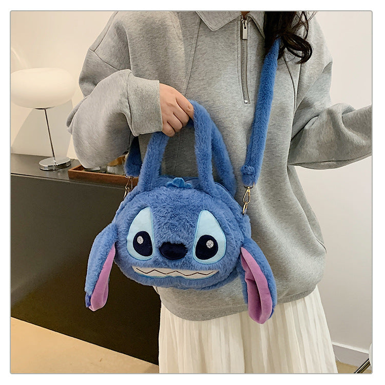 High Plush Cartoon Cute Toothless Big Head Women's Messenger Bag
