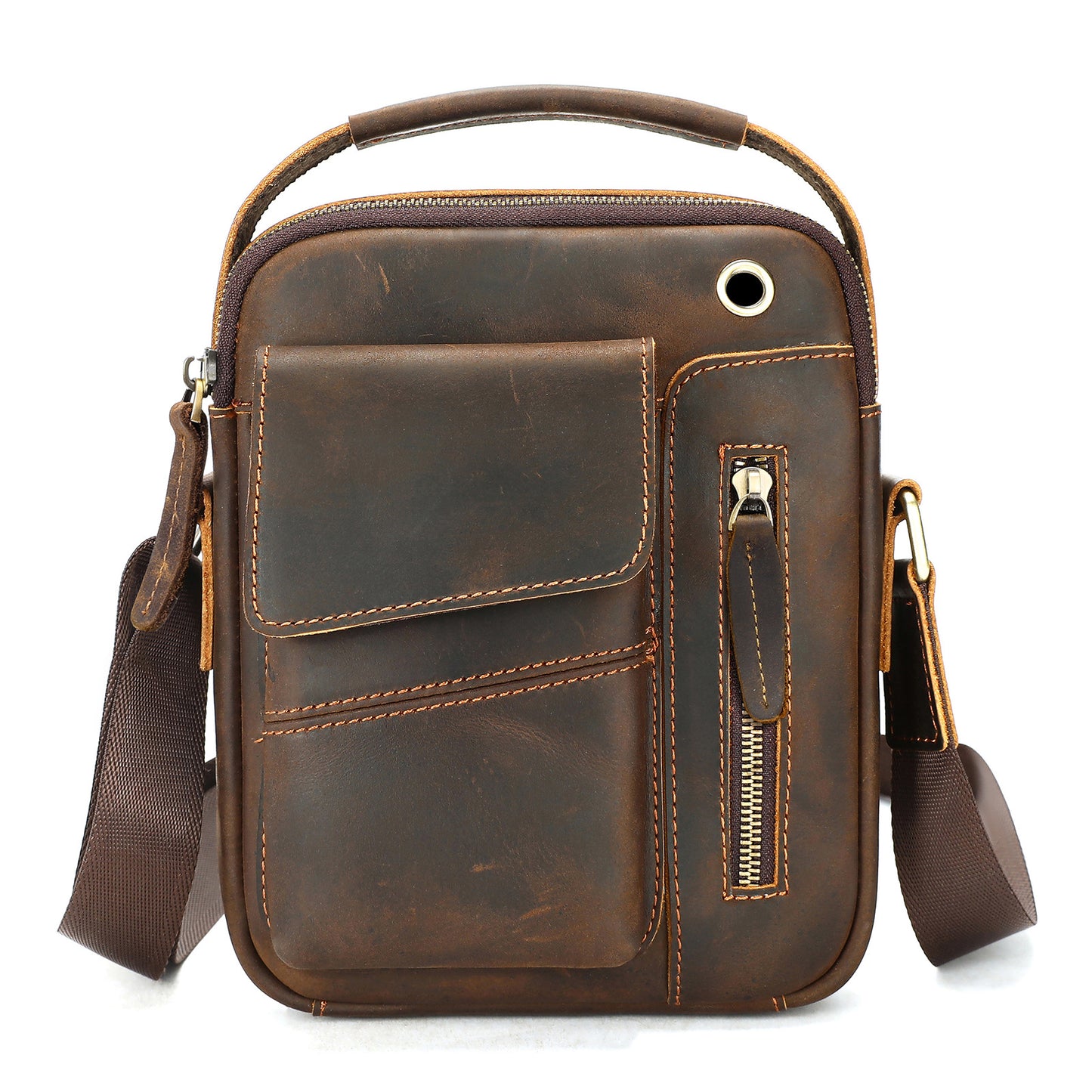 Men's Crazy Horse Leather High-grade First Layer Men's Shoulder Bags