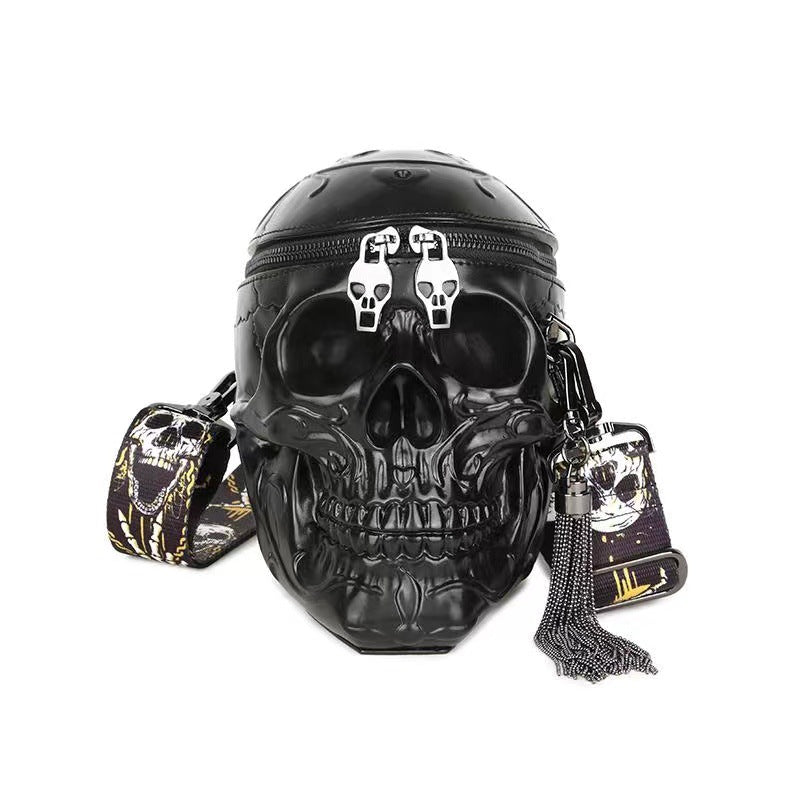 Skull Style Personalized Halloween High Texture Men's Shoulder Bags