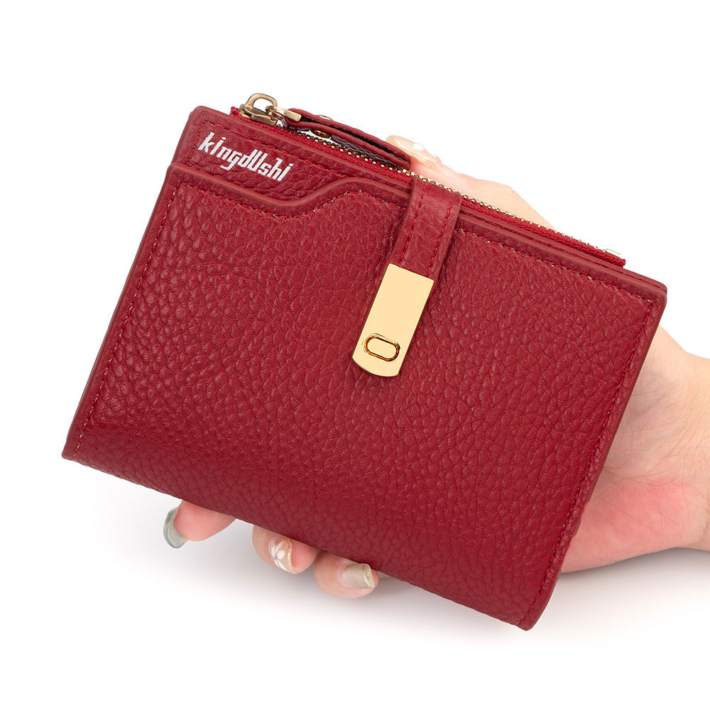Women's Short Fashion High Sense Clutch Zipper Ladies Wallet
