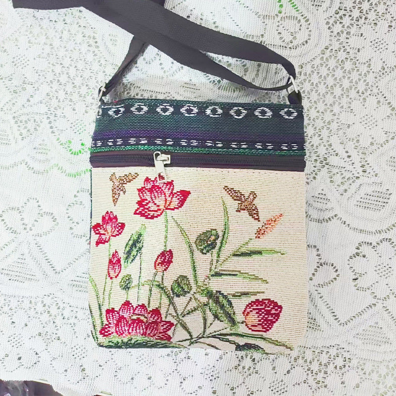Women's Elephant Owl Shopping Canvas Trendy Women's Messenger Bag
