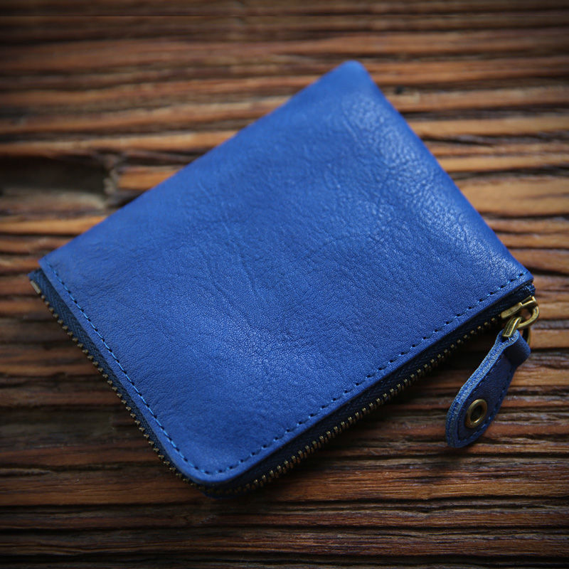 Women's & Men's Layer Cowhide Short Leather Zipper For Ladies Wallets