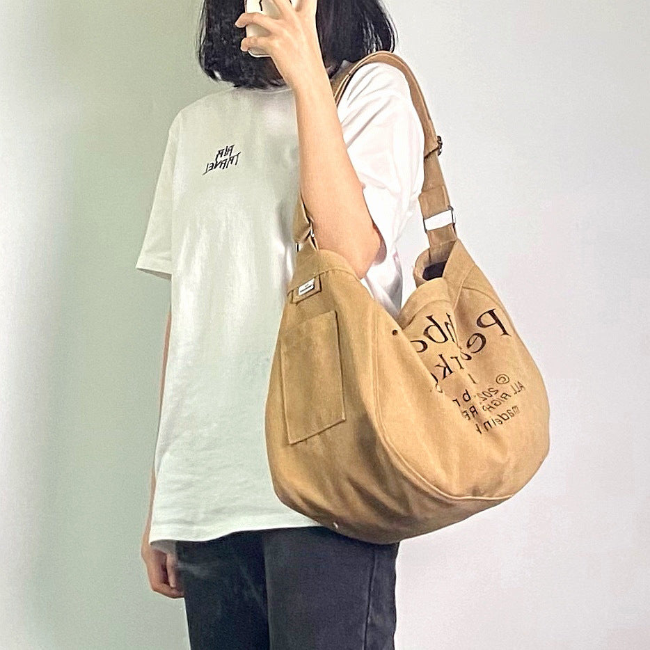 Leather Ltd. Canvas Korean Style Trend Crossbody Bags