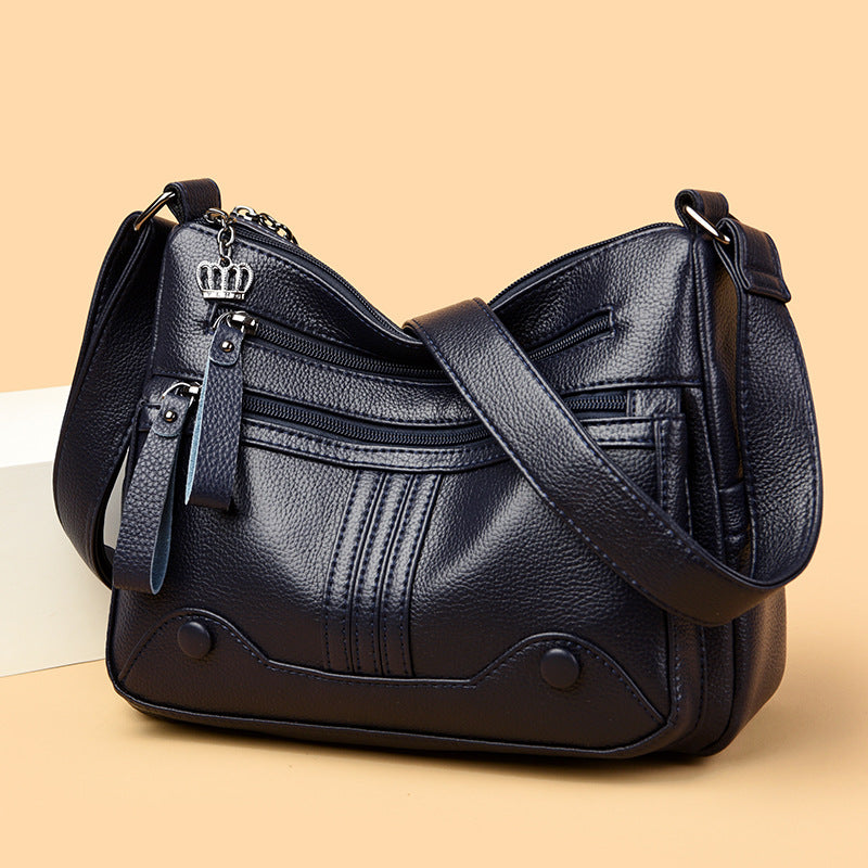 Women's Large Capacity Soft Leather Mother Elegant Shoulder Bags