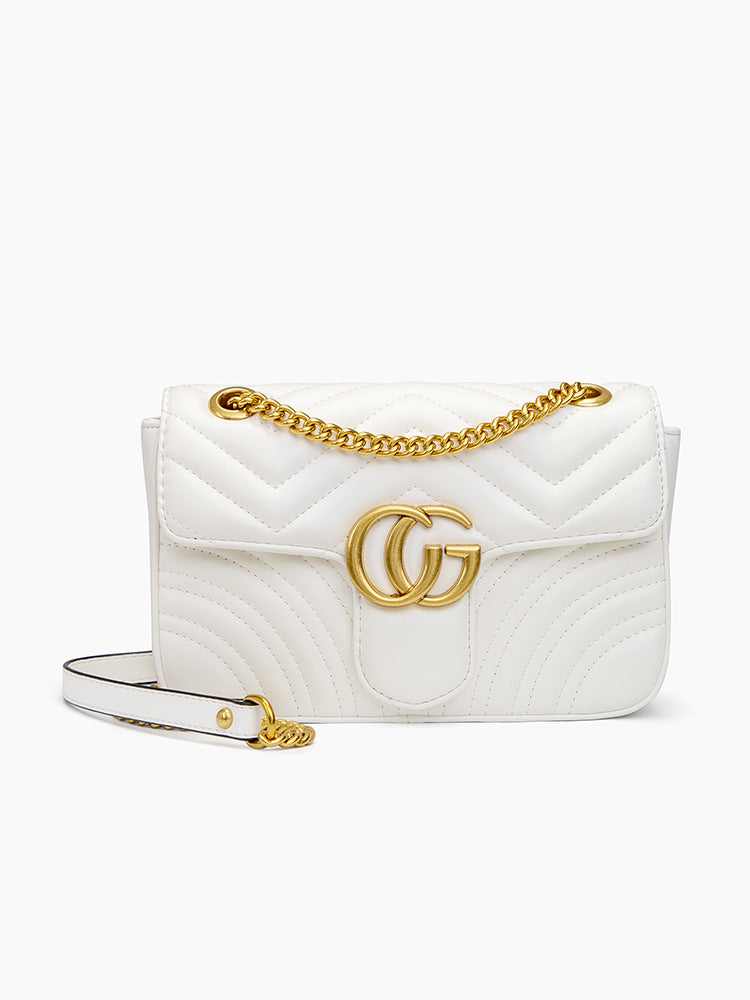 Women's Chain Fashion Water Ripple Plaid Love Shoulder Bags