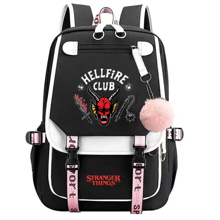 Durable Hell Fire Stranger Things Rechargeable Backpacks