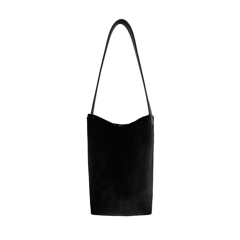 High-grade Niche Suede Commuter Large Capacity Bucket Bags