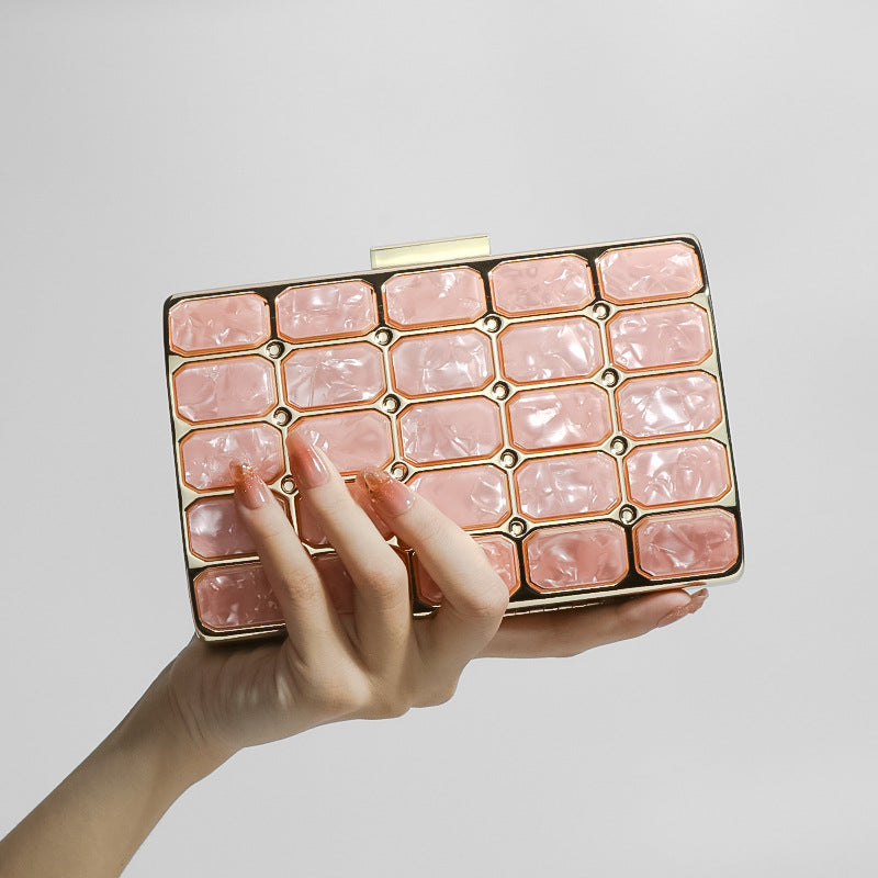 Women's Banquet Dress Dinner Fan Fashion Acrylic Evening Bags