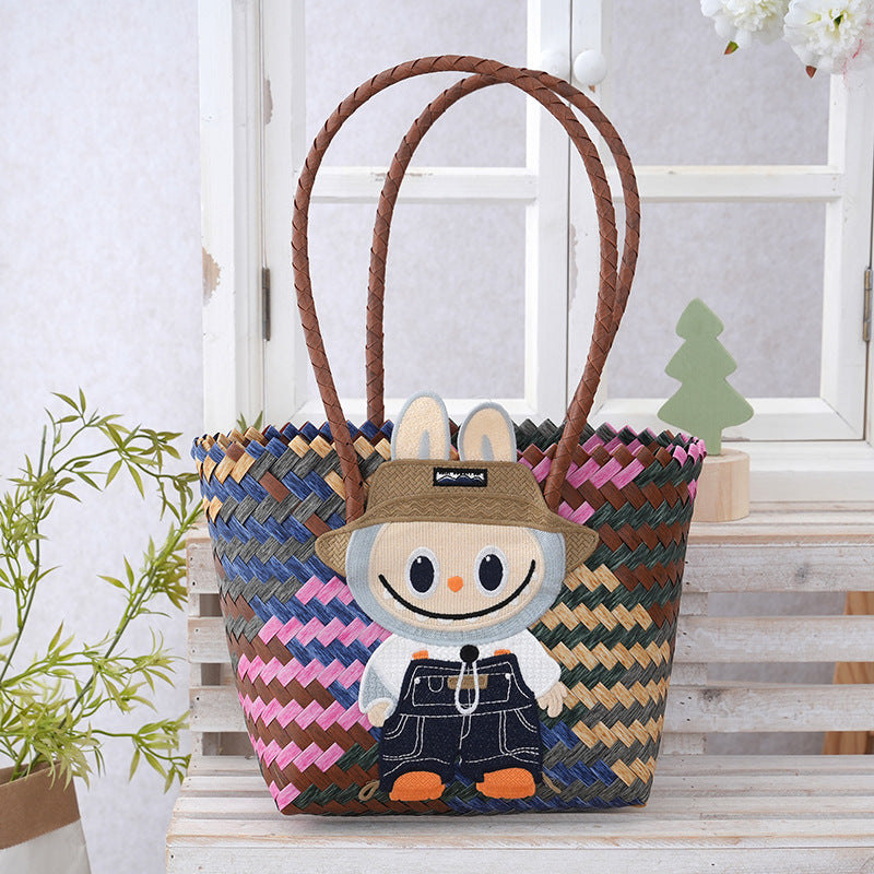 Women's Curtain Cloth Large Capacity Woven Gift Bags