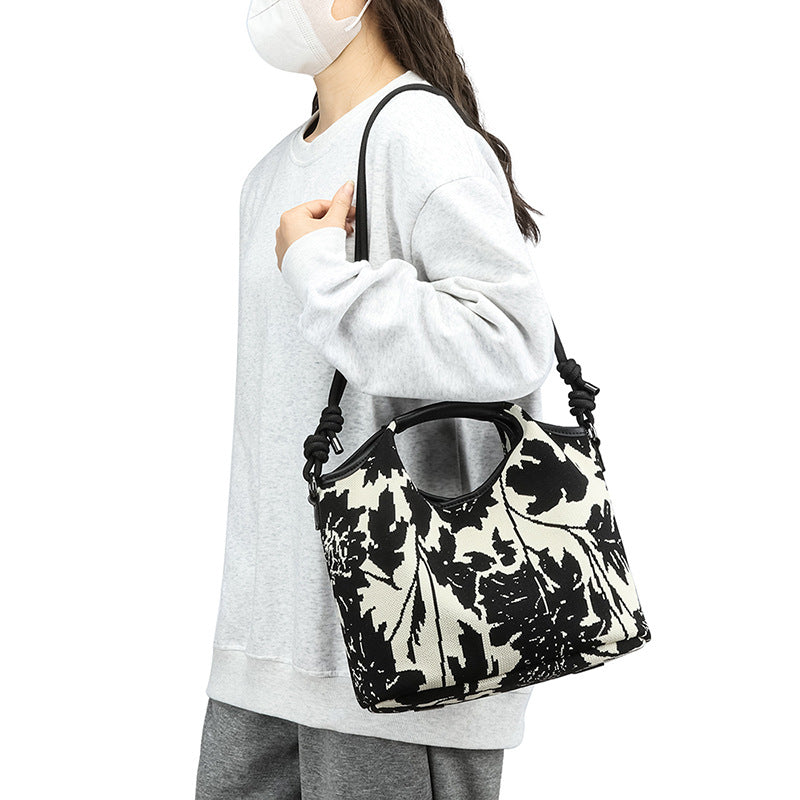 Women's Classic Comfortable Slouchy Fashionable Flower Shoulder Bags