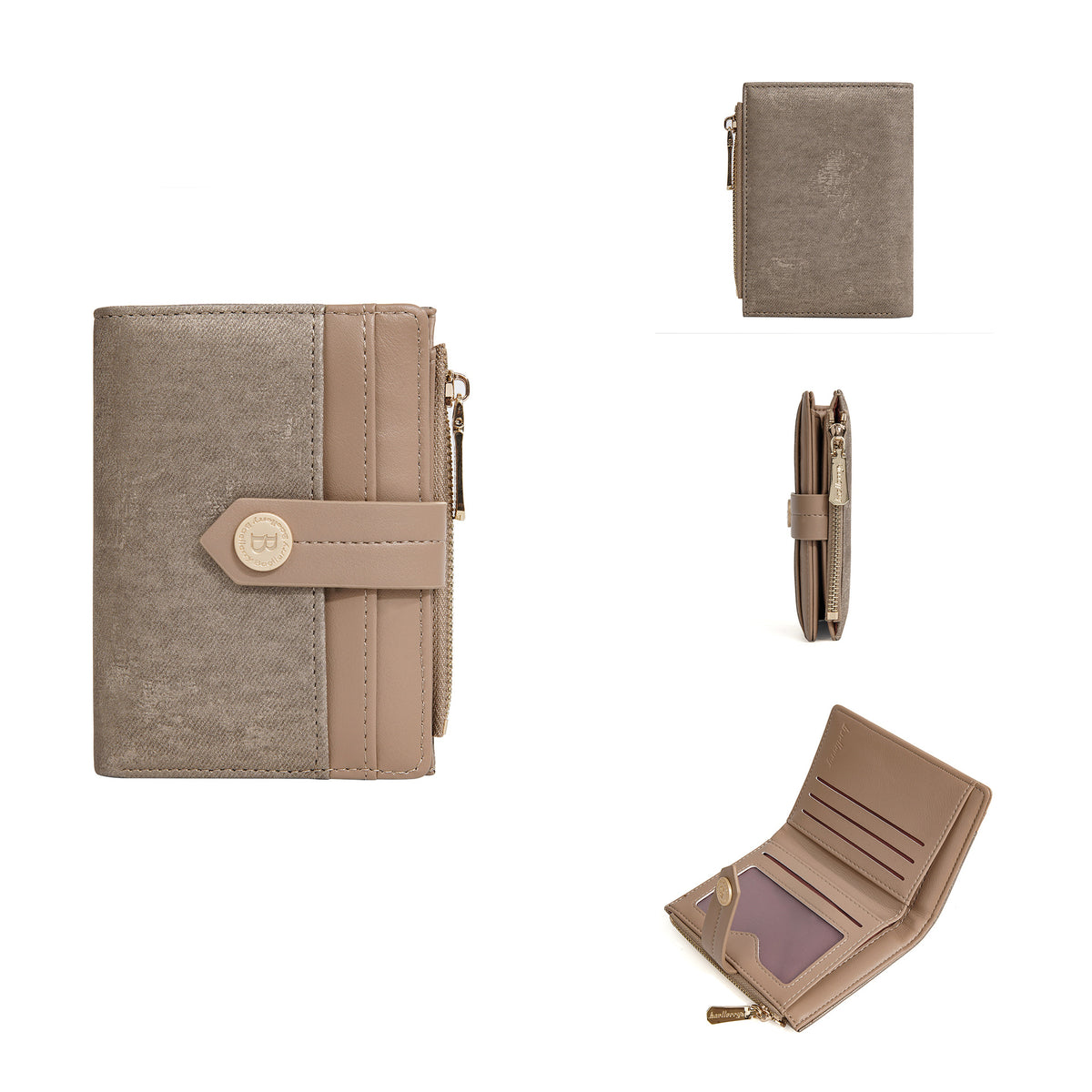 Attractive Integrated High-grade Short Style Zipper Purses