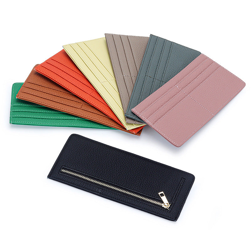 Women's Long Full First Layer Cowhide Genuine Ladies Wallet