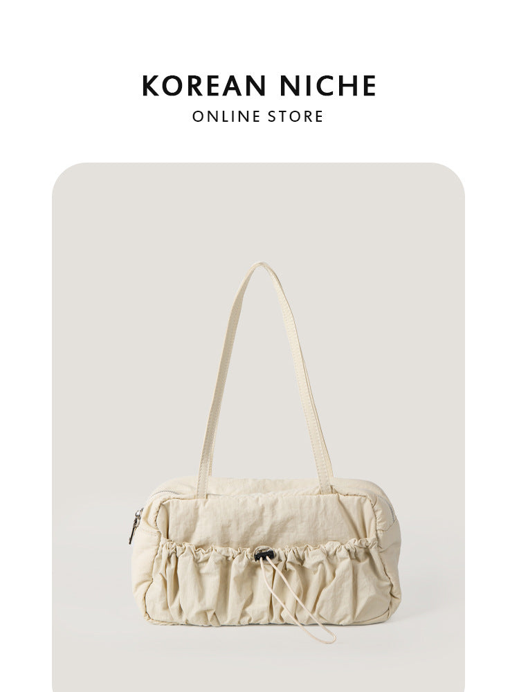 Style Niche Pleated Nylon Large Capacity Shoulder Bags