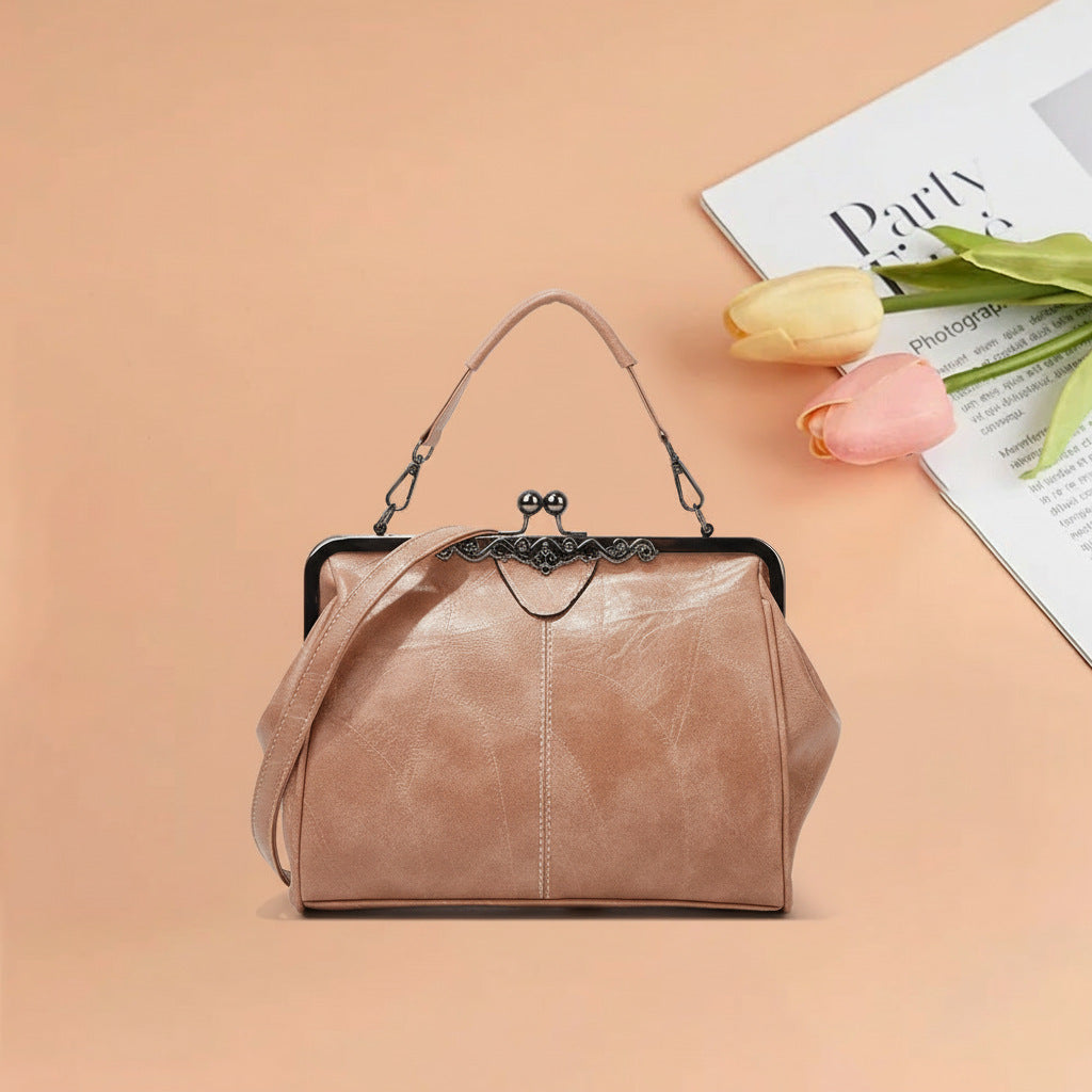 Women's Fashion Clip British Retro Big Women's Messenger Bag