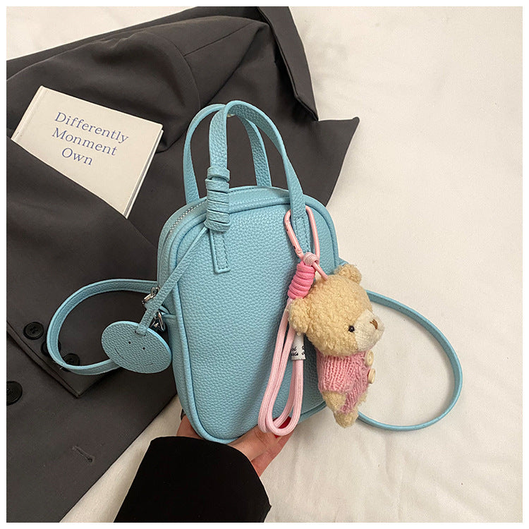 Women's Fashion Lychee Pattern Portable Fashionable Retro Commuter Women's Shoulder Bag