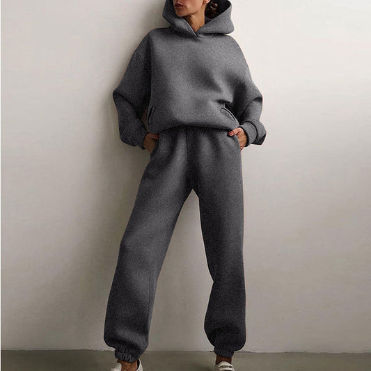 Women's Solid Color Casual Fashion Sports Trousers Suits