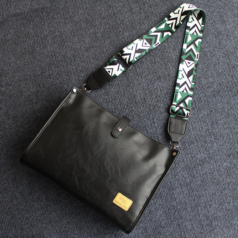 Men's Style Niche Lightweight Soft Leather Big Men's Messenger Bags