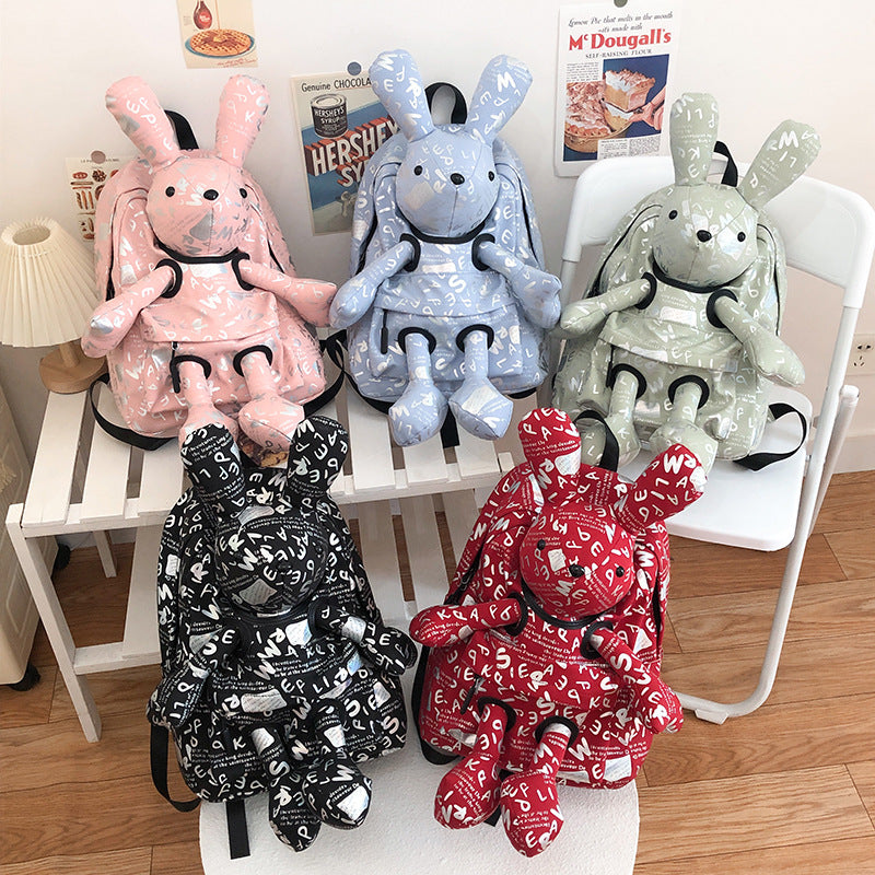 Female Cartoon Cute Doll Rabbit Personality Middle School Students' Schoolbags
