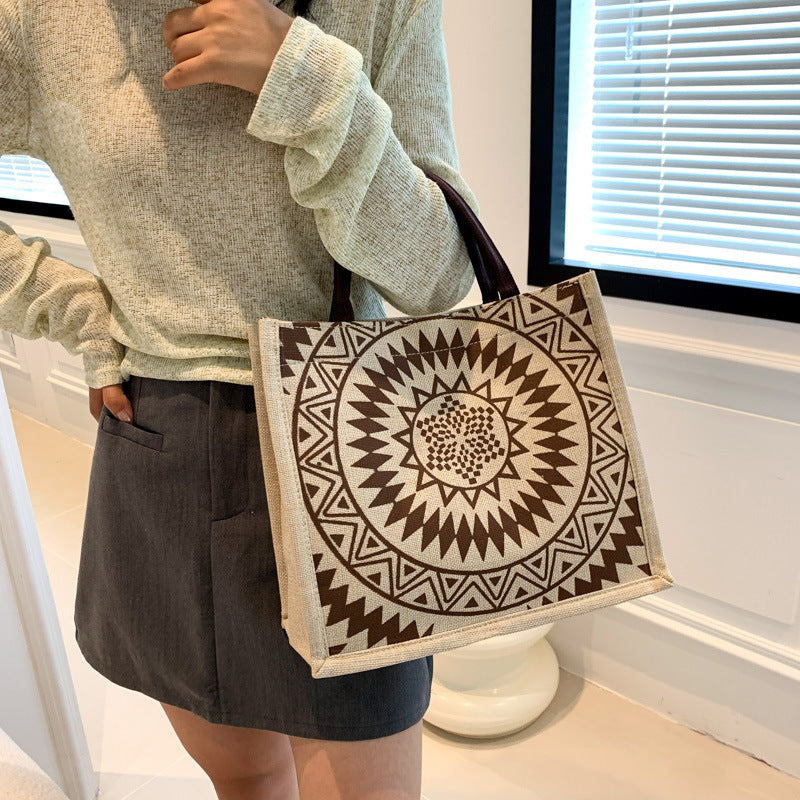 Linen Female Ethnic Style Fashion Mummy College For Handbags
