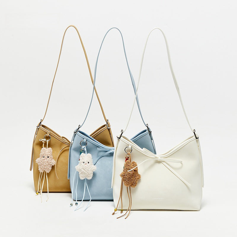Women's Autumn College Color Bow Large Capacity Storage Women's Shoulder Bag