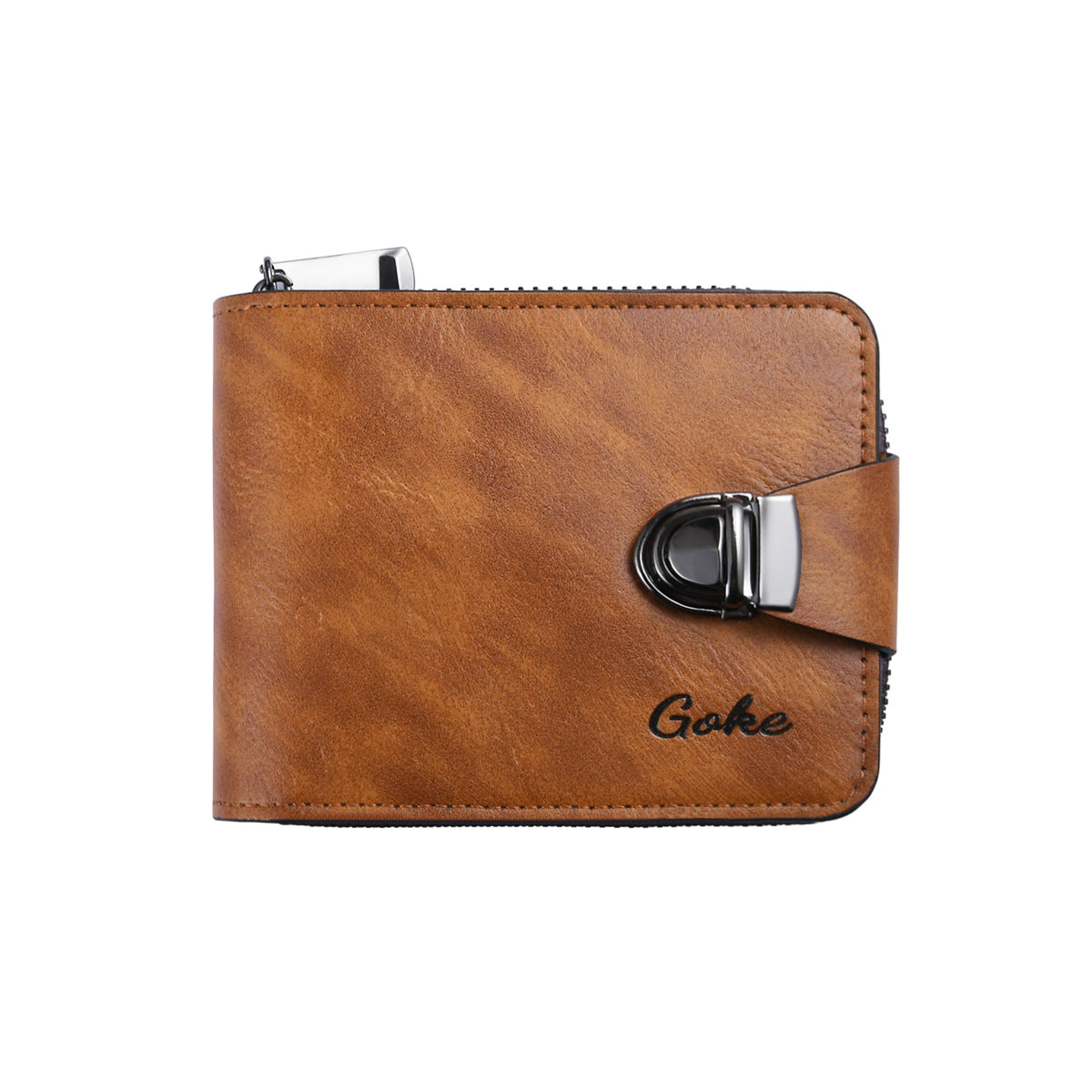 Popular Men's Short Business Zipper Clutch Men's Wallet