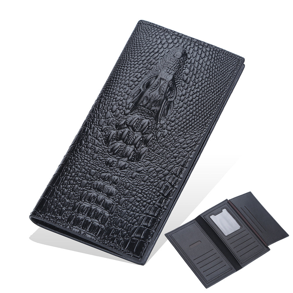 Men's Long Without Crocodile Head Multiple Slots Zipper High Sense Men's Wallets