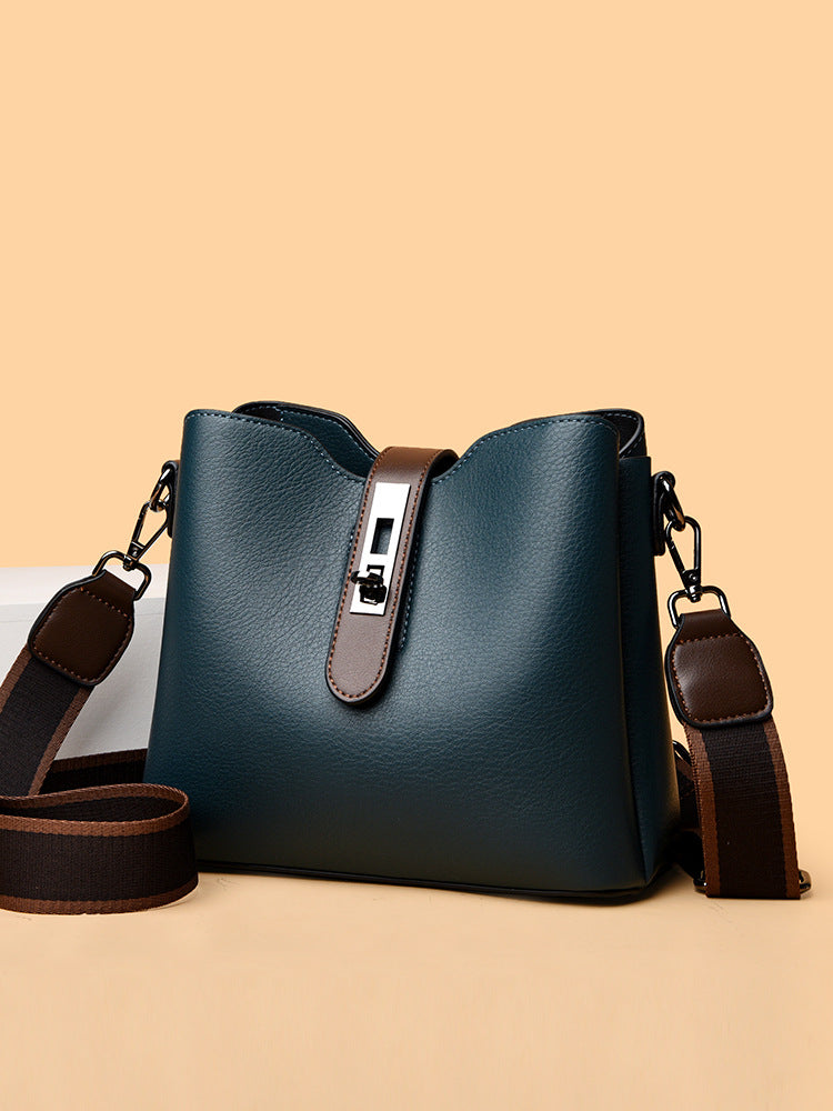 Women's Genuine Leather Fashion Mom Simple Strap Shoulder Bags