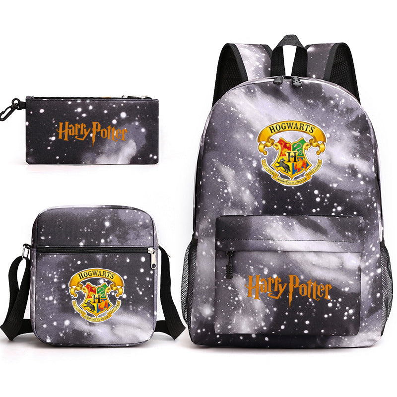 Harry Potter College Badge Pencil Three-piece Backpacks