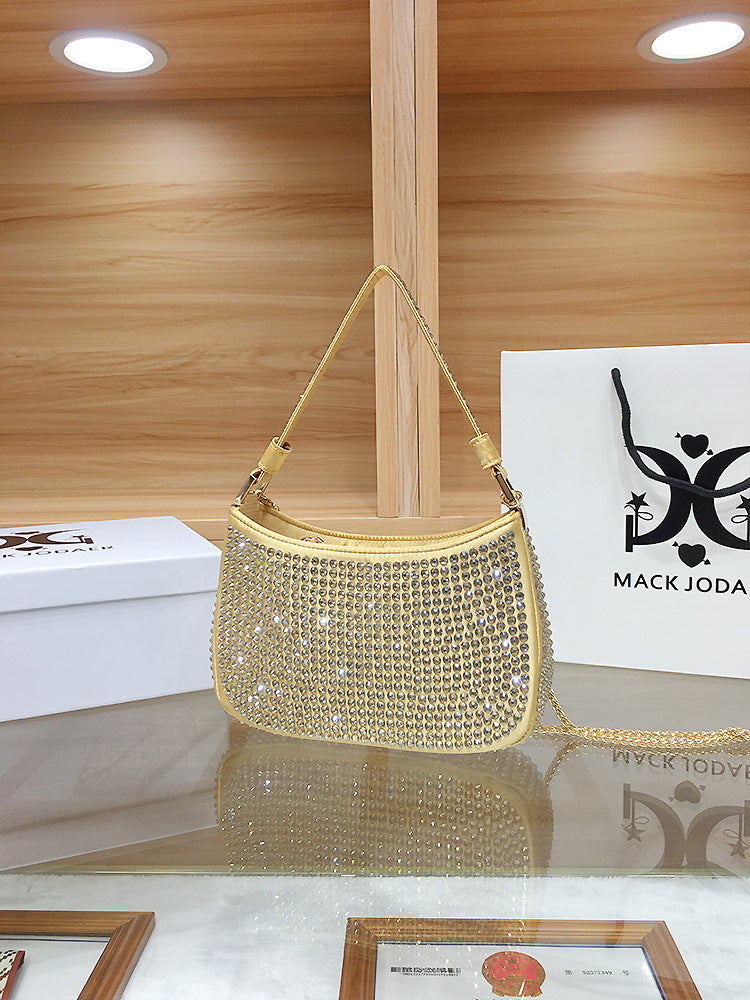 Women's High-grade Exquisite Dinner Rhinestone Chain Handbags