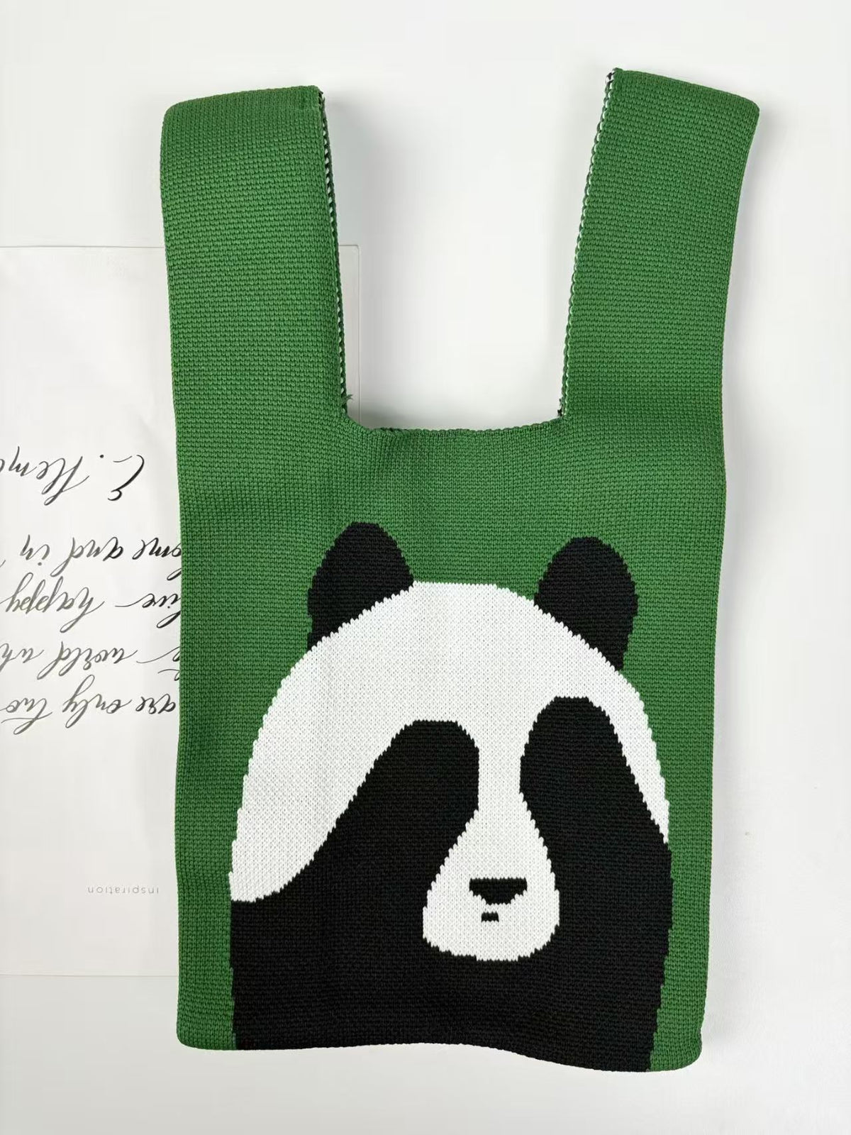 Women's Cute Panda Knitted Gift Niche High-grade Women's Handbag