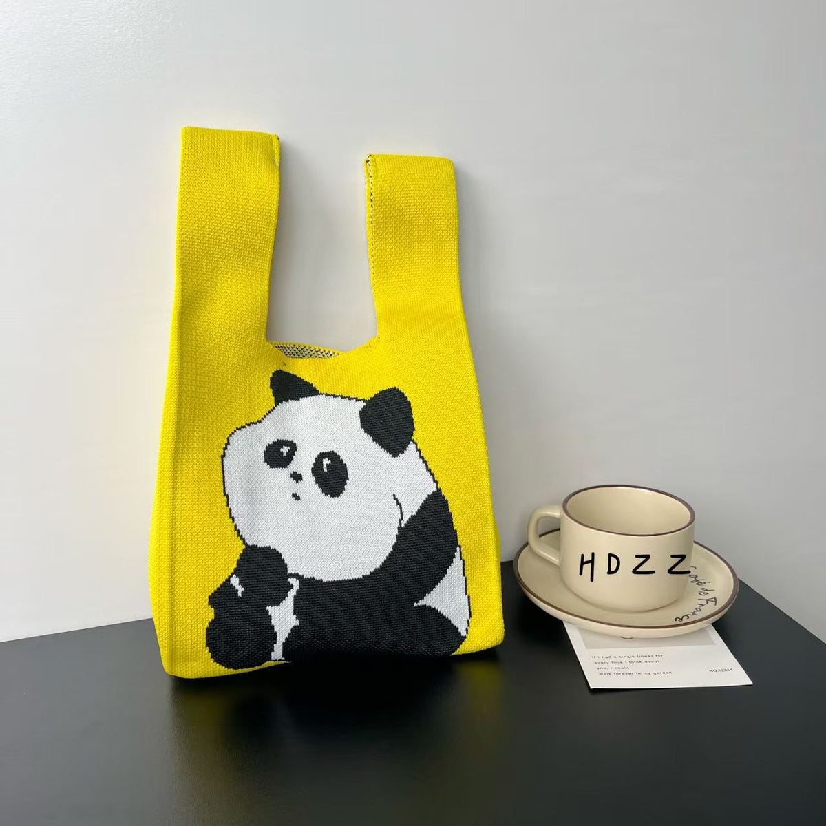 Women's Cute Panda Knitted Gift Niche High-grade Women's Handbag