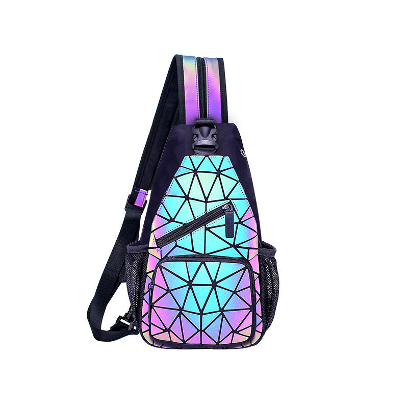 Men's Trendy Business Cool Korean Style Rhombus Men's Chest Bags