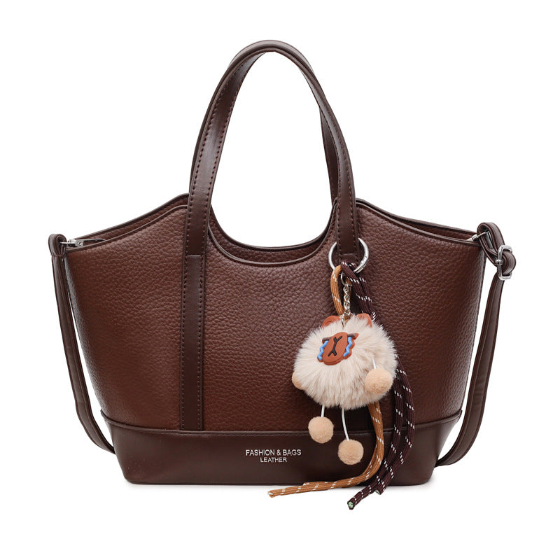 Women's Hand Holding Large Capacity Korean Style Soft Leather Women's Shoulder Bag