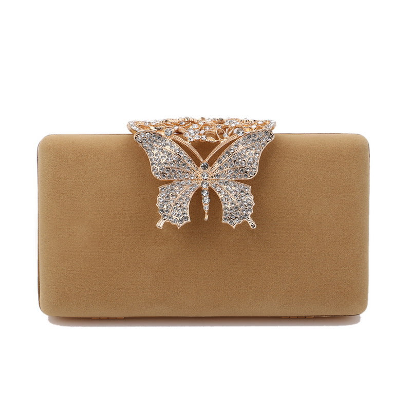 Women's Diamond Dinner Bow High-grade Veet Banquet Evening Bags