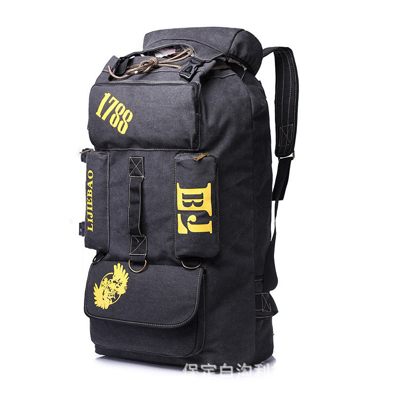 Men's Canvas Large Size Capacity Camping Hiking Backpacks
