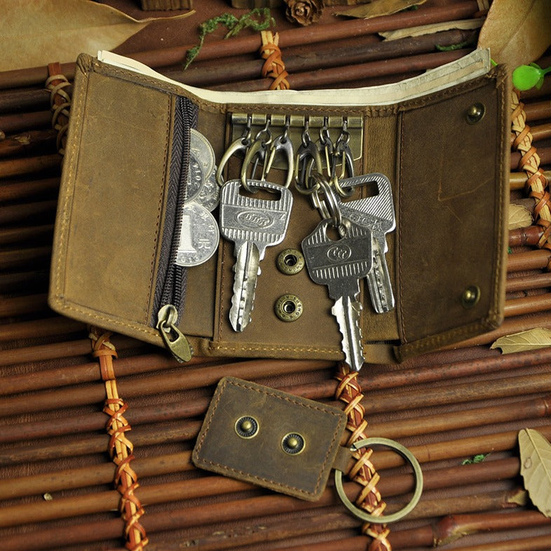 Men's Top Layer Crazy Horse Skin Cowhide Men's Wallets