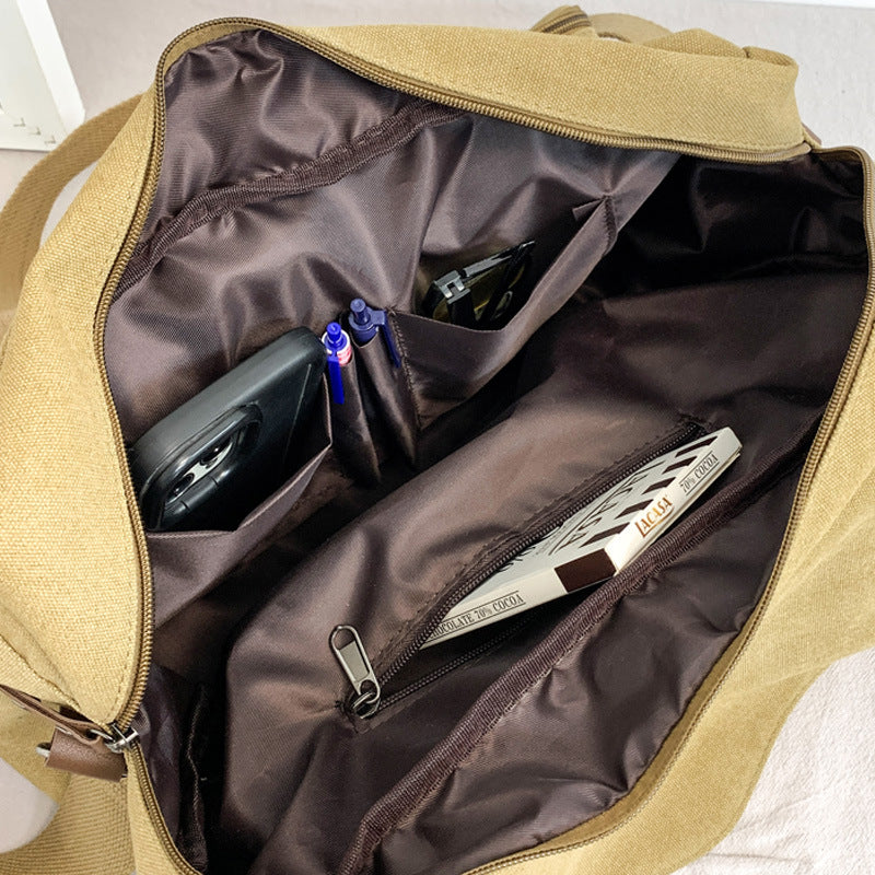 Men's Large Capacity Canvas College Style Trendy Men's Messenger Bags