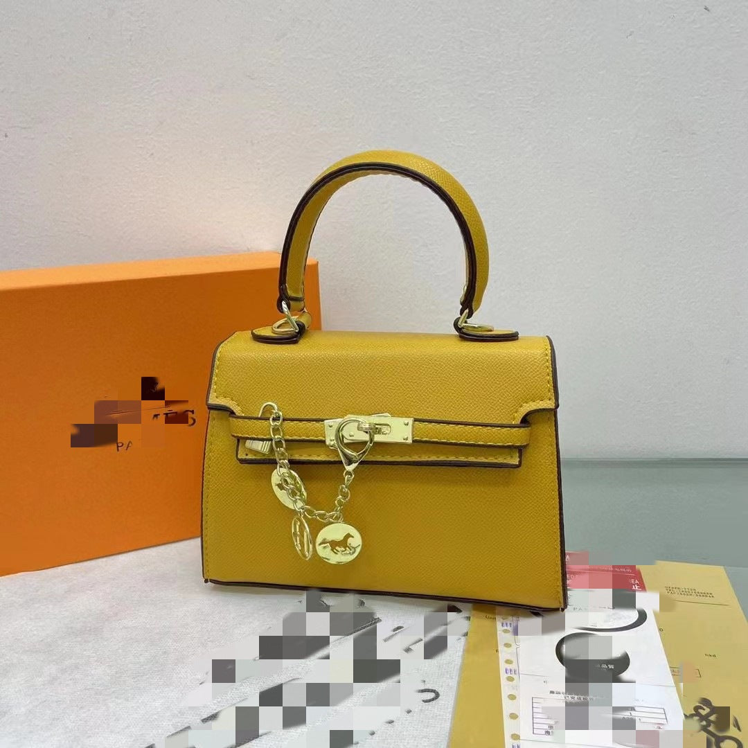 Comfortable Classic Kelly Platinum Palm Print Small Square Bags