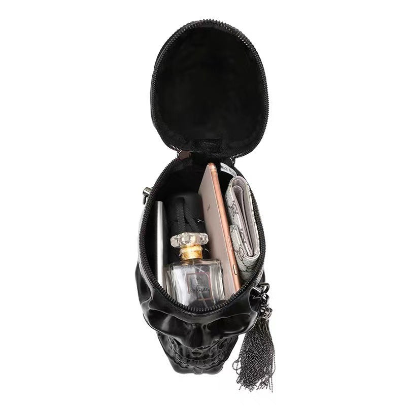 Skull Style Personalized Halloween High Texture Men's Shoulder Bags