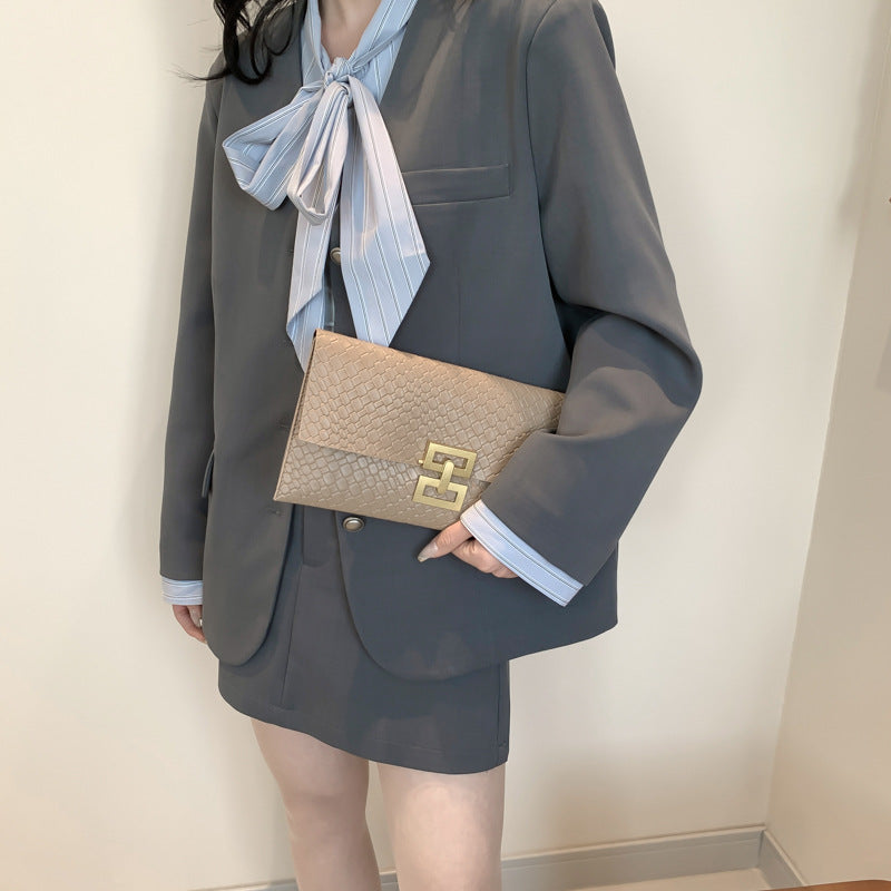 Women's Simple Diamond Plaid Trendy Korean Style Envelope Women's Shoulder Bag