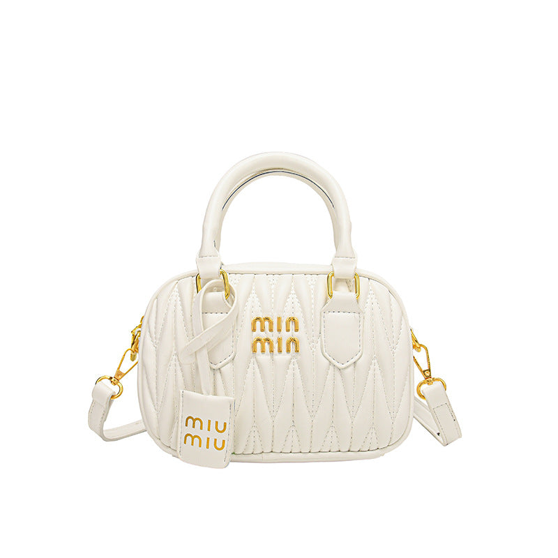 Women's Fashion Fashionable High-grade Pleated Bowling Mini Shoulder Bags
