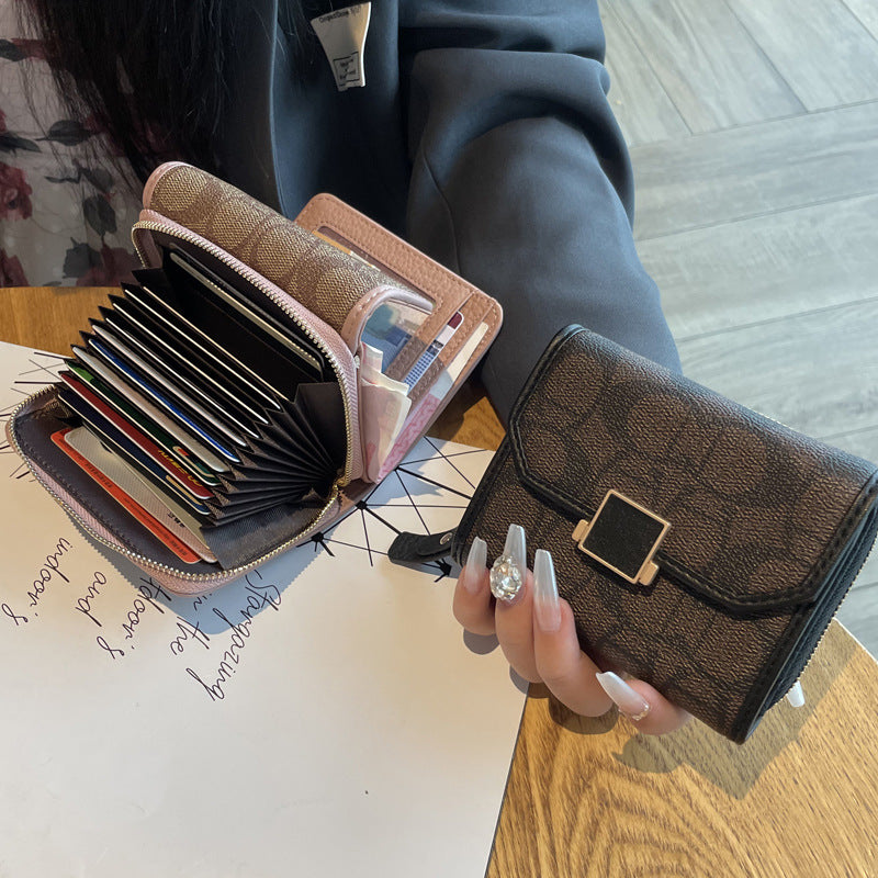 Women's Versatile Short Folding Design High Sense Ladies Wallet