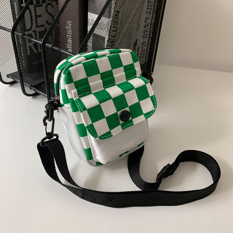 Women's Plaid Pouch Niche Personality Canvas Women's Shoulder Bag