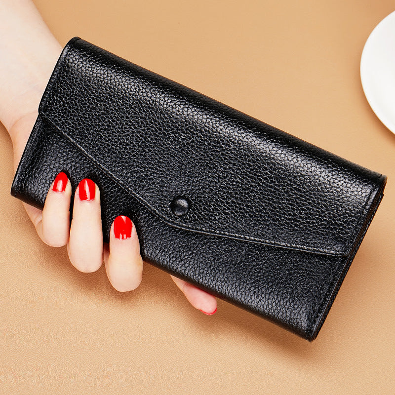 Women's Yellow Mid-length 2 Fold Envelope Multi Slots Classic Ladies Wallet