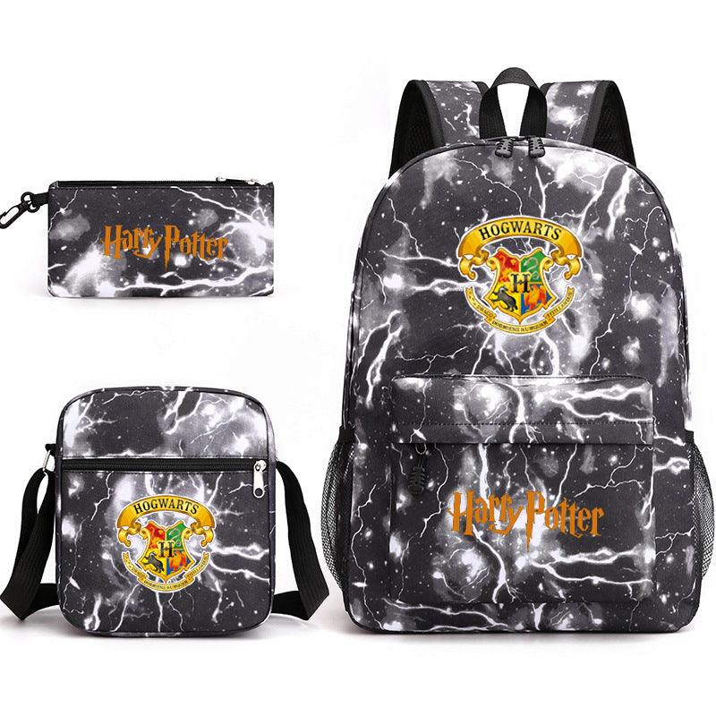 Harry Potter College Badge Pencil Three-piece Backpacks