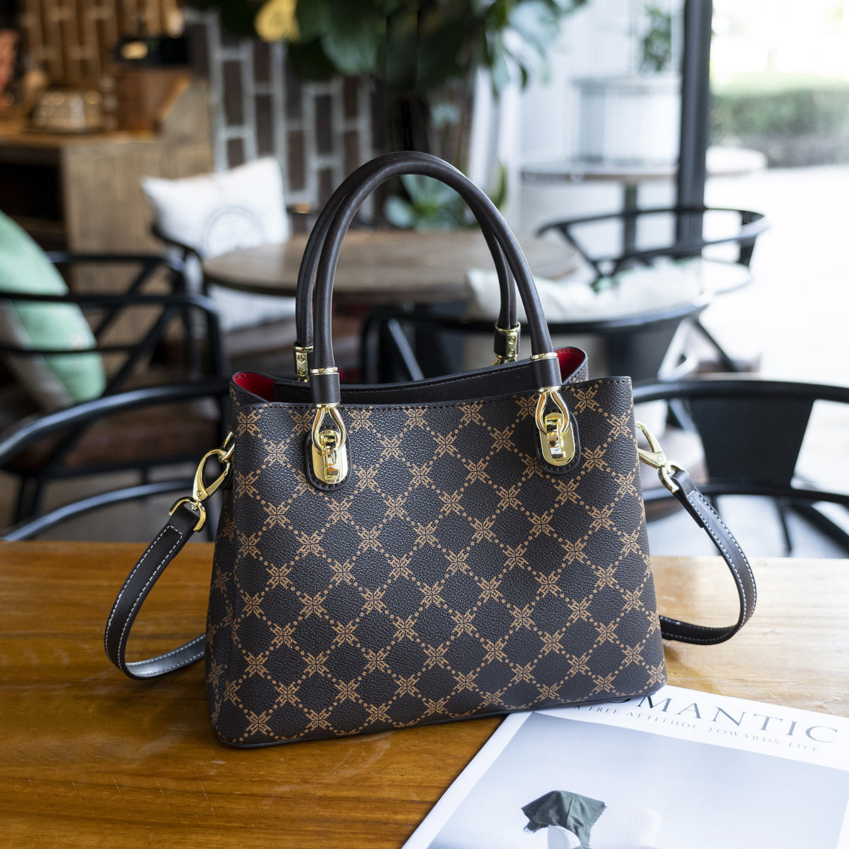 Women's Genuine Leather Affordable Luxury Fashion Printed Women's Handbag