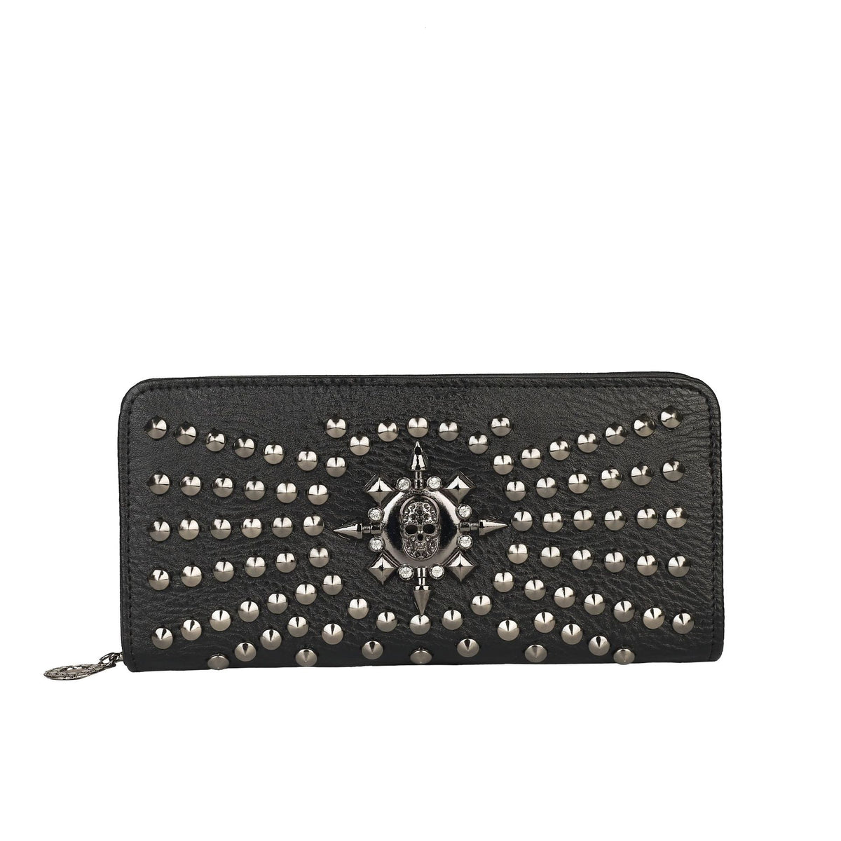 Women's Punk Fashion Skull Long Clutch Trendy Purses