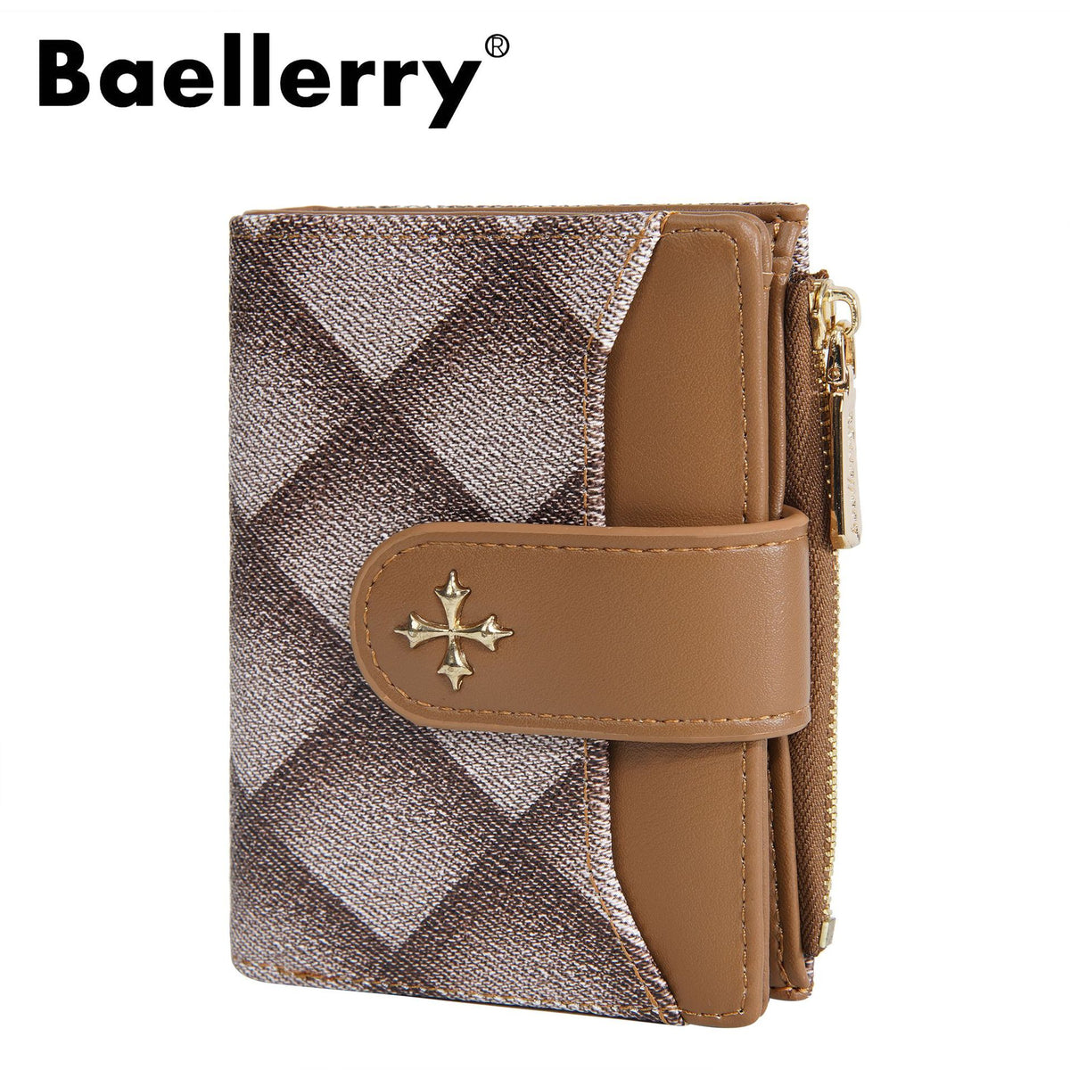Women's Short Classic Style Two Fold Fashion Rhombus Ladies Wallet